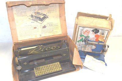 Lot 75 - A vintage Rico adding machine together with a...