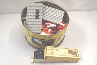 Lot 80 - A tin of Lego, various draughts etc