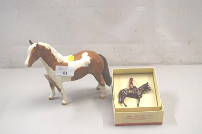 Lot 81 - A Beswick horse and a Britons model of HM...
