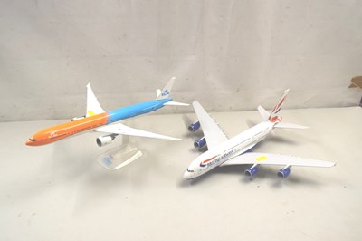 Lot 82 - Two modern aircraft models KLM and British...