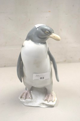 Lot 83 - A continental porcelain model of a penguin