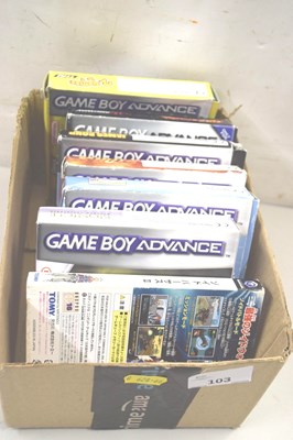 Lot 103 - Box of Game Boy Advance games