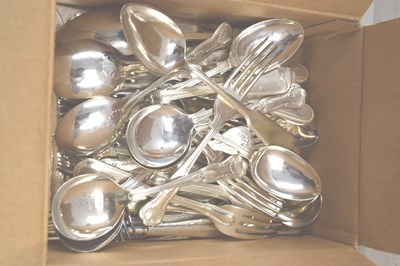 Lot 106 - A box of silver plated cutlery