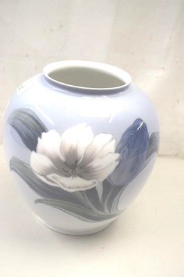 Lot 112 - A Royal Copenhagen vase with floral decoration,...