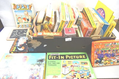 Lot 132 - A box of various assorted jigsaw puzzles,...
