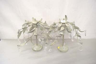Lot 134 - Pair of modern metal light fittings