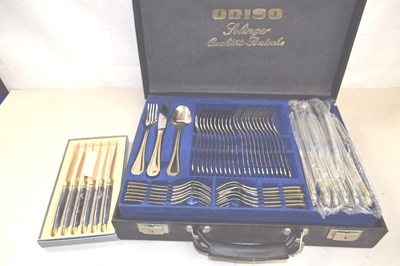 Lot 142 - A modern canteen of Odiso cutlery plus a...