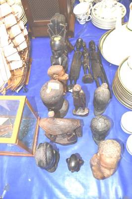 Lot 150 - A collection of various African hardwood figures
