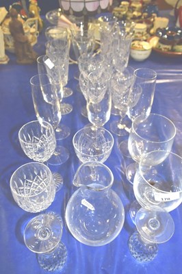 Lot 178 - Mixed Lot: Various clear wine glasses,...