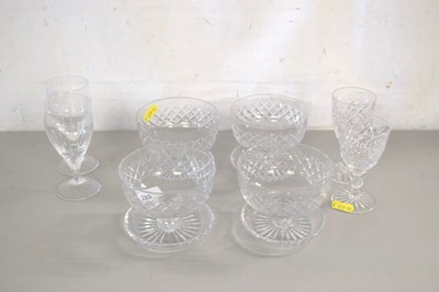 Lot 183 - Glass sundae dishes and sherry glasses
