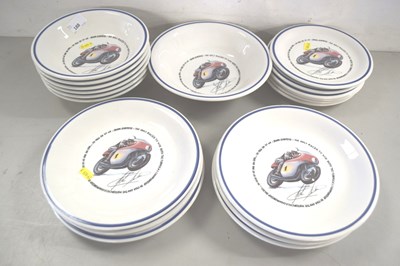 Lot 188 - A quantity of John Surtees motorbike dinner wares