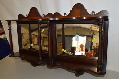 Lot 221 - A pair of mirrored wall brackets