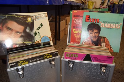 Lot 224 - Two metal cases of records
