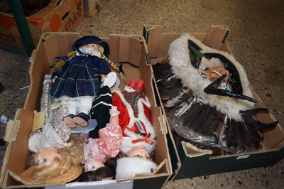 Lot 235 - One box of assorted modern collectors dolls...