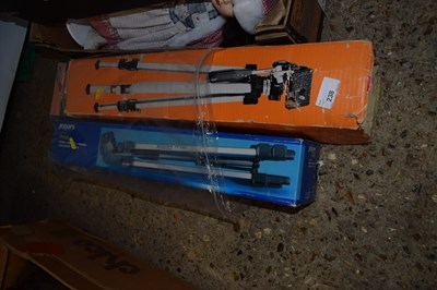 Lot 238 - Two camera tripods