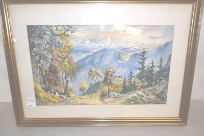 Lot 247 - J.Gordon studyof a mountain path, watercolour