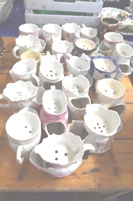 Lot 251 - Collection of various pottery shaving mugs