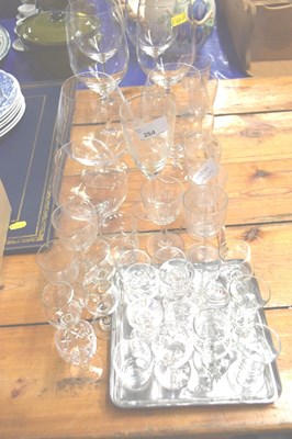 Lot 254 - Quantity of various vintage drinking glasses