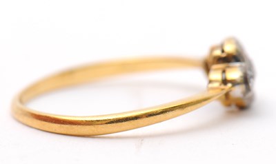 Lot 19 - A diamond ring, set with five small round...