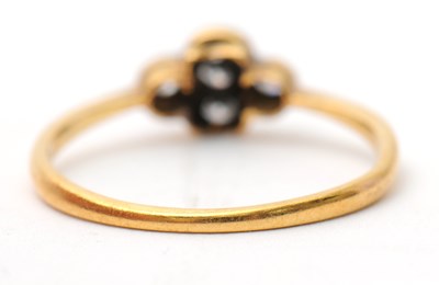 Lot 19 - A diamond ring, set with five small round...