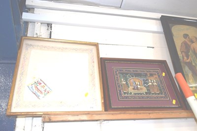 Lot 279 - A Royal Artillery needlework handkerchief,...
