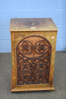 Lot 351 - Victorian walnut veneered single door side...
