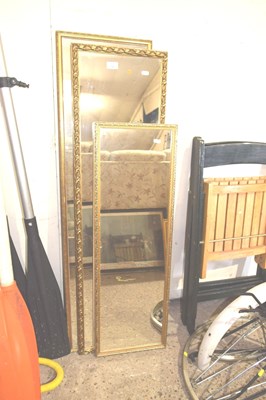 Lot 299 - Three gilt framed wall mirrors