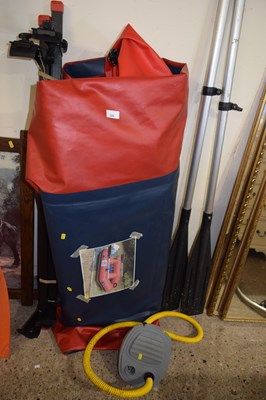 Lot 300 - An inflatable dinghy with oars and a pair of...
