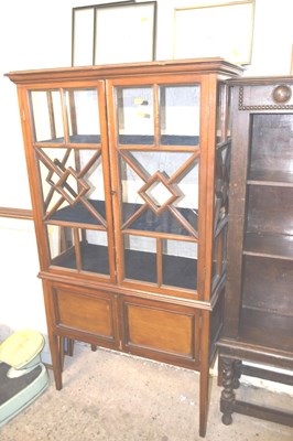 Lot 304 - Glazed bookcase cabinet