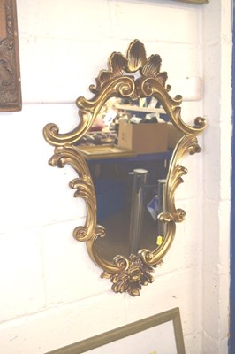 Lot 318 - A reproduction Georgian style gilt framed wall...