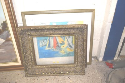 Lot 320 - Two picture frames and a coloured print