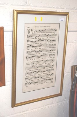 Lot 326 - A framed musical score