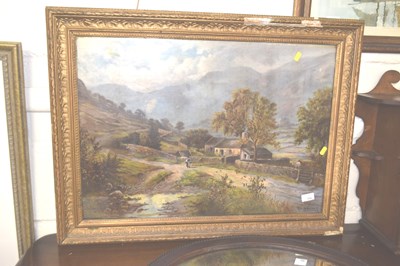 Lot 336 - An chromolithograph study of an upland farm