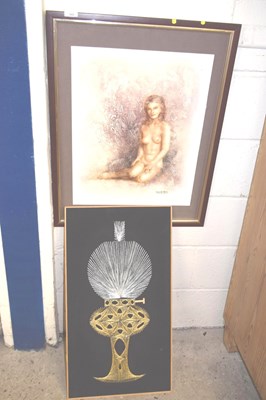 Lot 343 - Frank Aris print of a nude together with an...