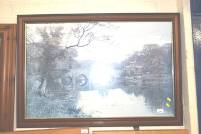 Lot 344 - After E W Waite, coloured print of a river scene