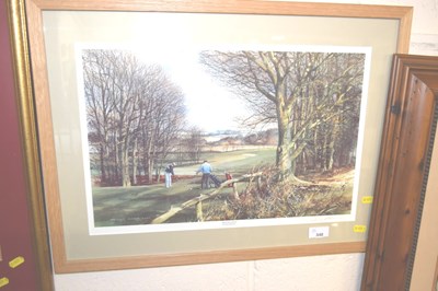 Lot 348 - Terry Harrison The Long Drive, golfing print,...