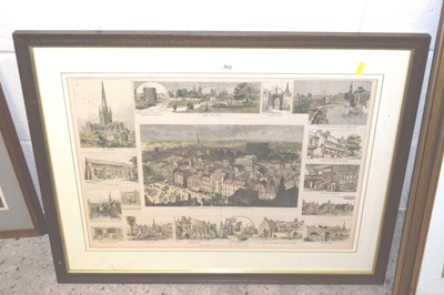 Lot 353 - Norwich Illustrated, a coloure print of...