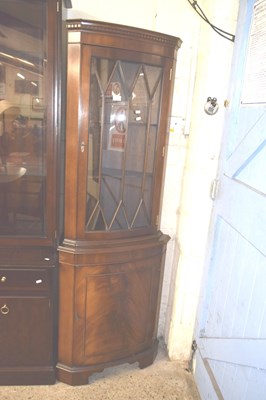 Lot 354 - Reproduction mahogany finish corner display...