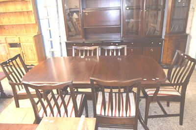 Lot 355 - A Stag dark finish dining room suite...