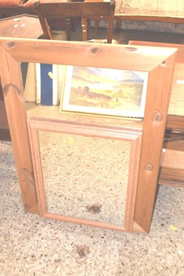Lot 356 - Two pine framed mirrors