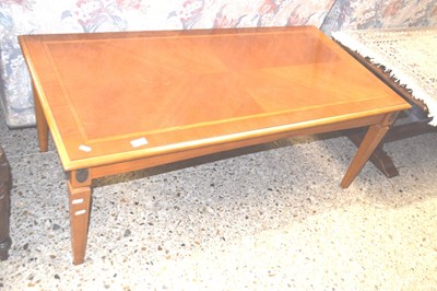 Lot 382 - Reproduction coffee table on tapering legs