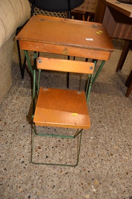 Lot 414 - Vintage school desk and chair