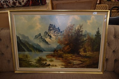Lot 417 - A modern print of a mountain landscape