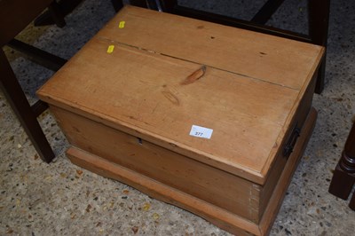 Lot 377 - Small pine rectangular box