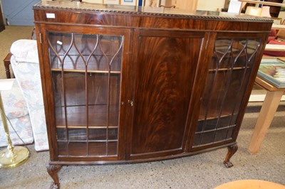 Lot 407 - An Edwardian mahogany bow front china display...