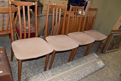 Lot 455 - A set of four retro dining chairs