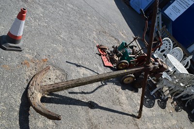 Lot 488 - A large antique anchor as dredged from the sea...