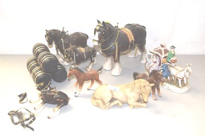 Lot 10 - A collection of various model horses