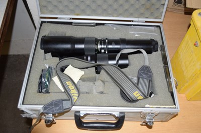 Lot 719 - A case containing two camera lenses and...