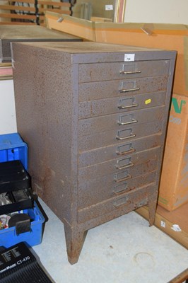 Lot 728 - A metal workshop chest